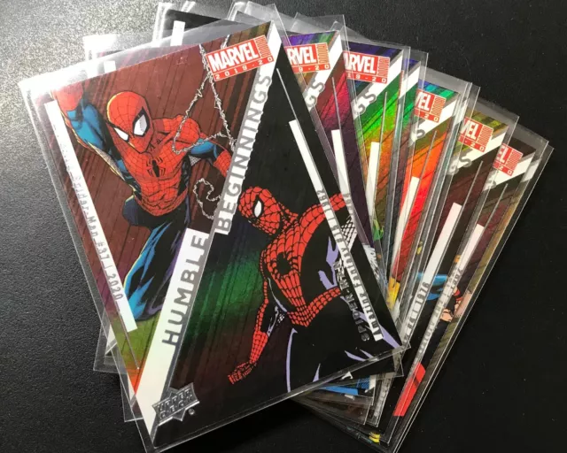 2019-20 UD Marvel Annual - Humble Beginnings 🔥 COMPETE RAINBOW FOIL SET (10)🔥