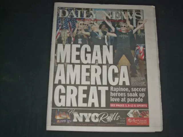 2019 July 11 New York Daily News Newspaper - Megan Rapinoe - Megan America Great