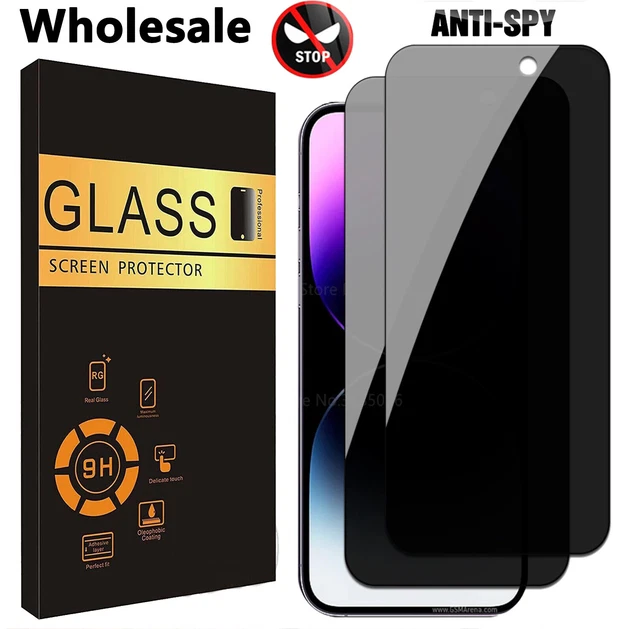 WHOLESALE IPHONE 15 14 13 12 11 Pro Max Privacy AntiSpy Glass Screen