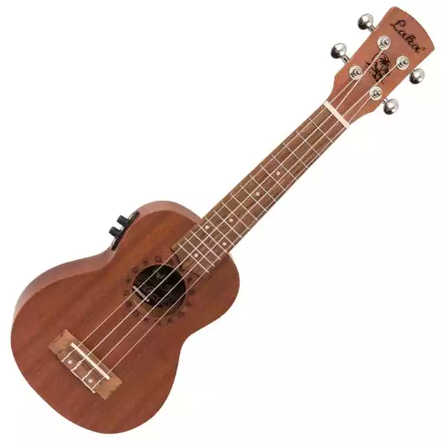 Ukelele y bolsa de transporte electroacústico serie caoba Laka ~ soprano