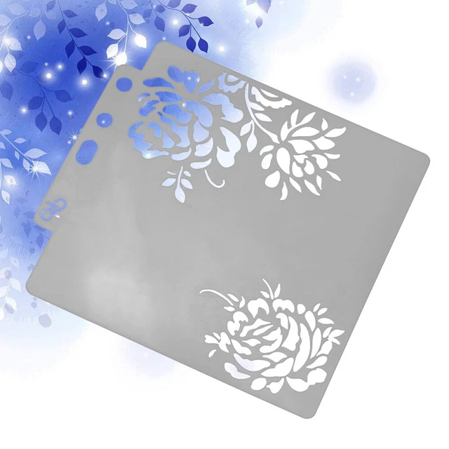 Stencil Iris fiori di plastica Stencil da disegno Stencil da parete floreali a fiori Stencil riutilizzabili per dipingere su piastrelle per pavimenti in legno  36