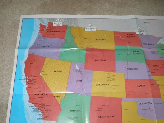 Wall Map of the United States, Texas Florida etc., 39.4" x 27.5" Poster Size TT 2