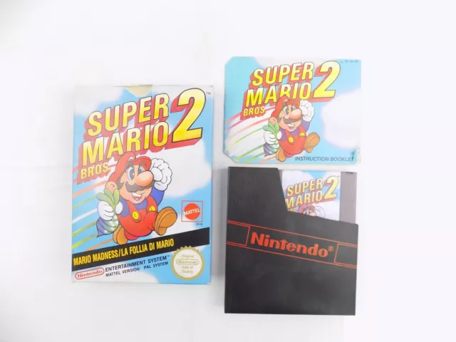 Boxed Nintendo Entertainment System NES Super Mario Bros 2 - Inc Manual - Fre...