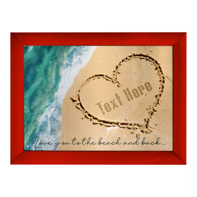 Personalised Heart In The Sand - A4 Metal Sign Print - Frame Options Available 6