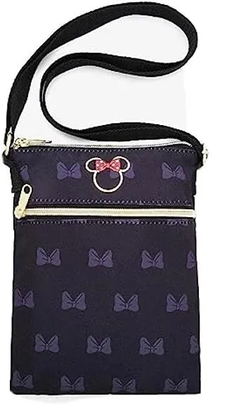 Loungefly Disney Minnie Mouse Gold & Black Passport Crossbody Bag - New