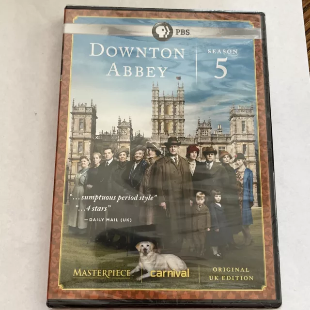Downton Abbey: Season 5 (DVD, 2015, 3-Disc Set) PBS  NEW SEALED