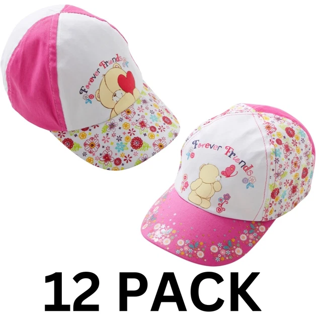 Job Lot Car Booter Wholesale Bundle Girls Summer Caps Forever Friends Pk of 12