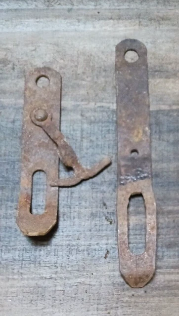 Vintage Handforged Iron Gate Latch Barn Door Antique Old Primitive Farm