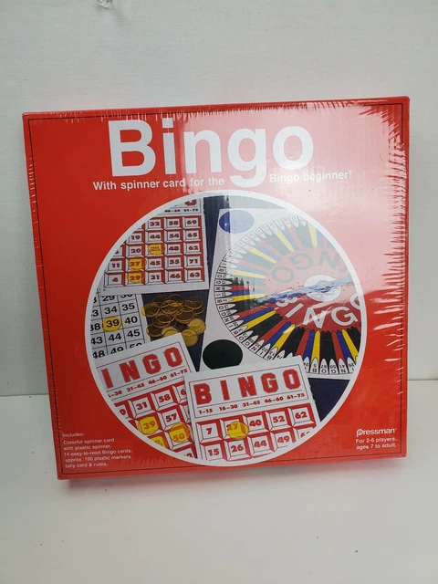 NEW BINGO SPINNER Card Boardgame Classic Board Game By Pressman Toys 6 