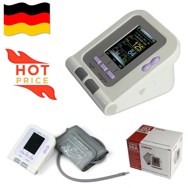 CONTEC08A Desktop Farb-LCD Elektronisches Blutdruckmessgerät Blutdruckmonitor
