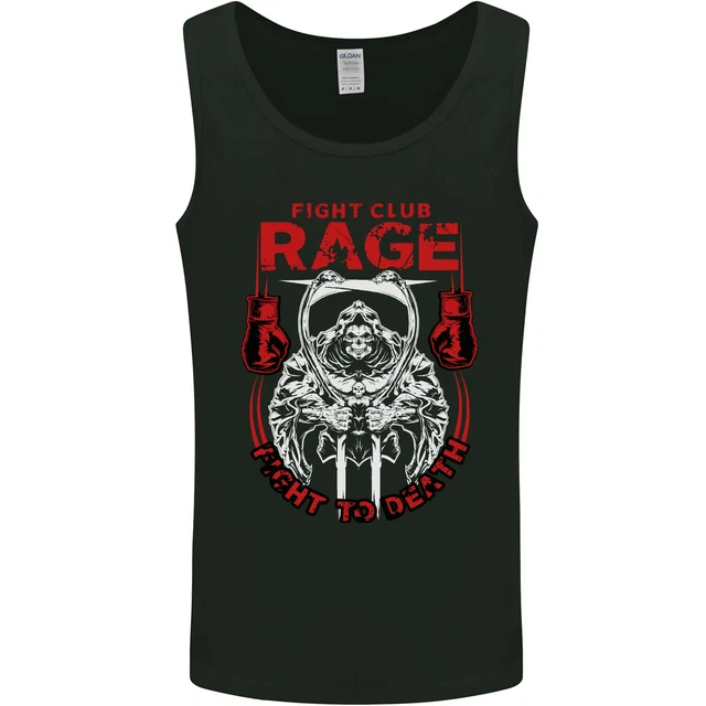 Fight Rage MMA Mixed Martial Arts Muay Thai Mens Vest Tank Top