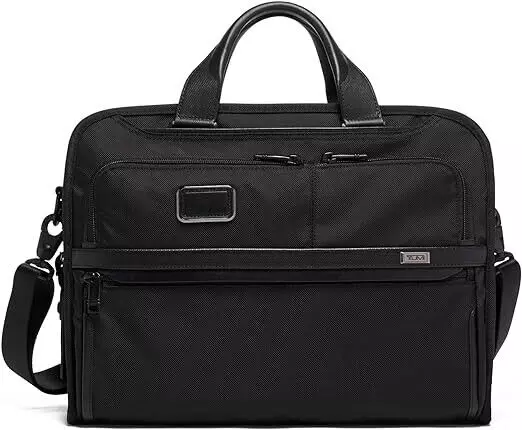 TUMI Deep Black Travel Bag Carry-On 22155D4 Alpha -Shoulder Strap-MINT