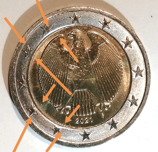 2 Euro Münze Sachsen-anhalt 2021 Fehlprägung 2 EURO MÜNZE Echte Fehlprägung 2021 Deutschland F Sehr Selten! EUR 269