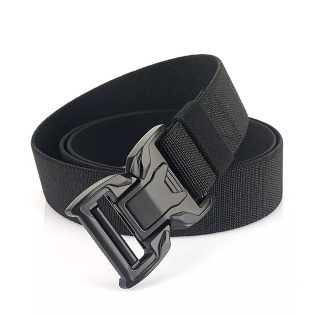 Men Belt Adult With Buckle Daily Outdoor Hunting Camping Weaving Polyester Gift