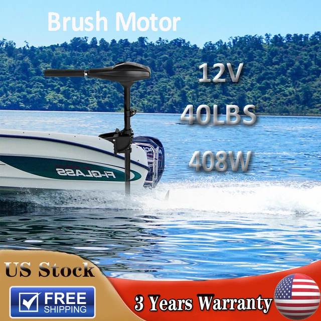 12V Thrust Electric Trolling Motor Outboard Boat Motor for Inflatable Kayak 40lb