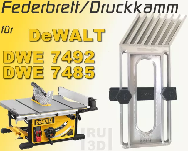 Federbrett Druckkamm für DeWALT DWE 7492 + 7485 Tischkreissäge, FeatherBoard