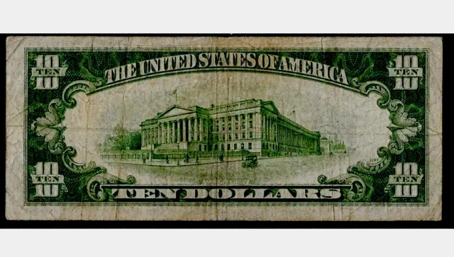FR. 1704  Ten Dollars ($10) Series of 1934C Blue Seal Silver Certificate 2