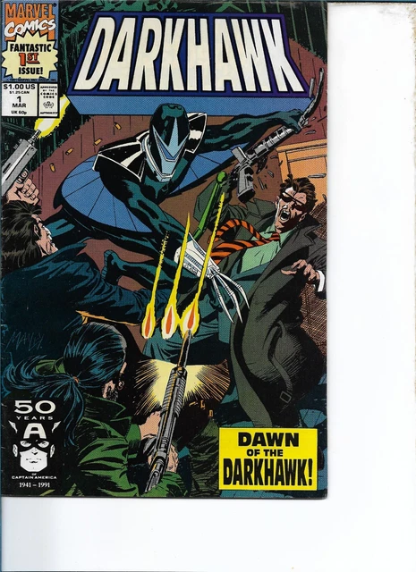 Marvel Comic Book Darkhawk #1 March 1991 Newsstand 1st App/Origin 