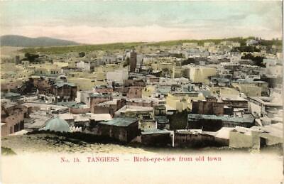 CPA ak tangier birds eye view from old town maroc (689064)