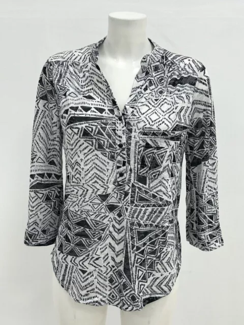 Ex Wallis Aztec Print Blouse Shirt Top Sizes 10 12 14 16