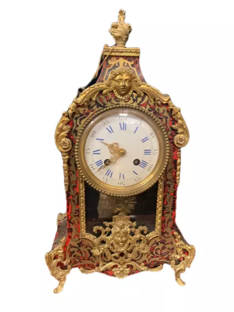 Antico orologio a pendolo da camino Charles Boulle epoca NAPOLEONE III