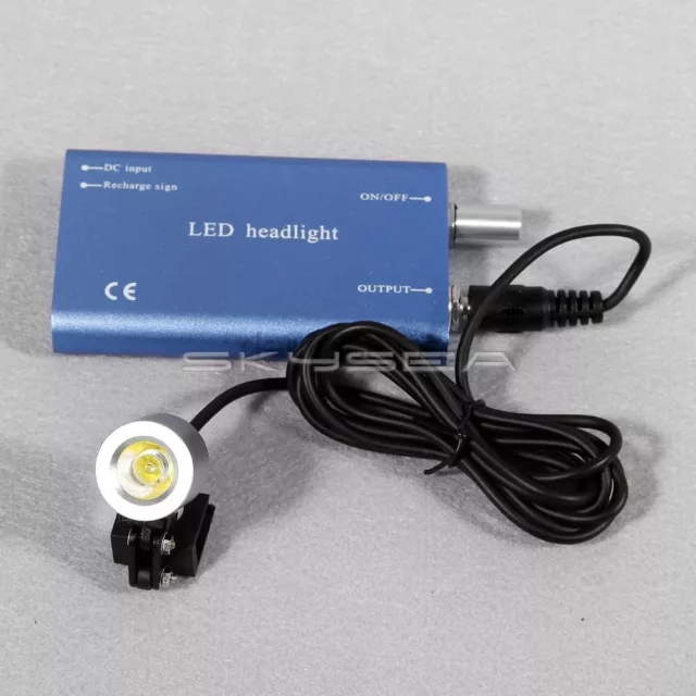 PRO Zahnarzt Scheinwerfer Licht LED Head Light Lampe für Dental Lupenbrille Blau