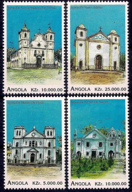 Angola 1996 Chiese Chiesa Monumenti Edificio Architettura Religione 4V Mnh