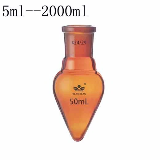 5ml-2000ml Lab Laboratory glassware flask Beaker Amber 14#-29# biology Chemistry