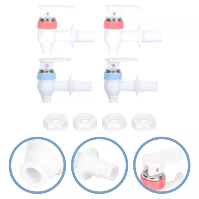 4 Sets Water Cooler Spout Home Use Dispenser Spigot Replacement Hot and Cold