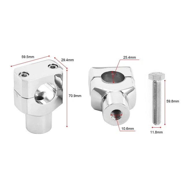 1& INCH HANDLEBAR Risers for Yamaha Road Star Warrior Midnight XV1600A