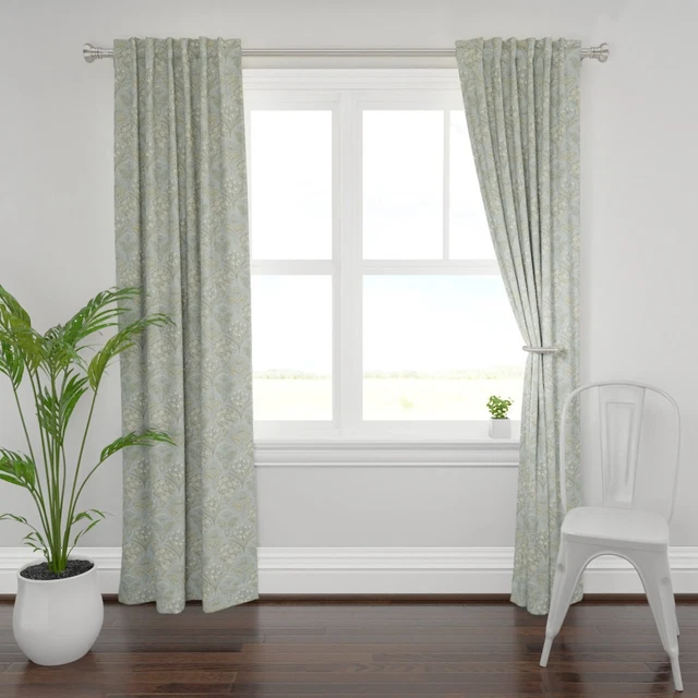 Victorian Spring Wildflower Art Nouveau 50" Wide Curtain Panel by Spoonflower