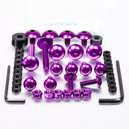 Aluminium Fairing/Trim Bolt Kit Kawasaki W800 FKA236 Purple | Pro-Bolt