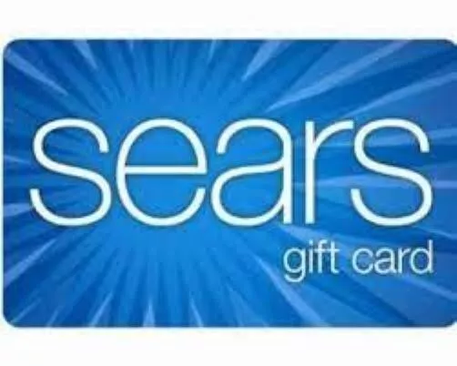 SEARS Collectible Blue  Gift Card - No Cash Value Unscratched pin