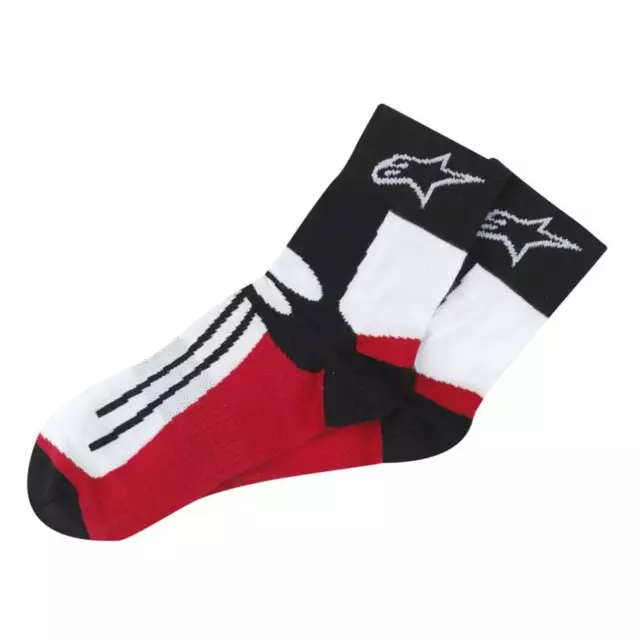 Alpinestars Moto da Corsa Strada Calzini Corti Nero Rosso