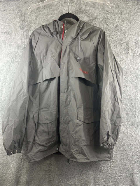 STEARNS RAIN SUIT 10mm Rain Suit Gray 2pc Jacket and Pants Hooded