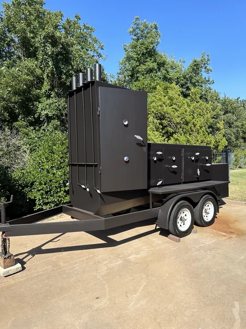 Commercial BBQ Wood Fueled SMOKER Excellent Condition 20ft L x 6.5ft W x 8ft H