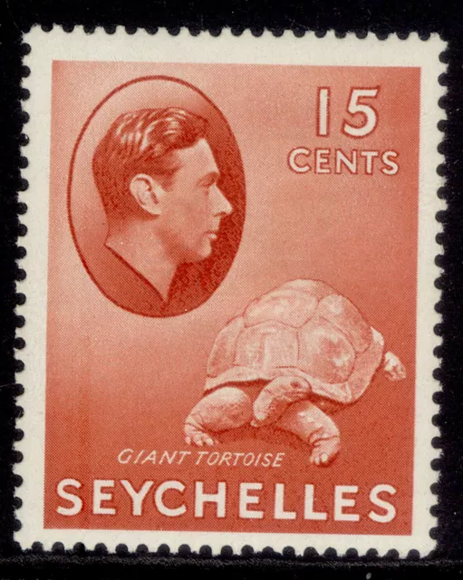 SEYCHELLES GVI SG139ab, 15c brown-red, M MINT. Cat £11. ORDINARY PAPER