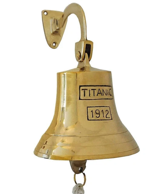Nostalgie Schiffsglocke Titanic 1912 Messing Maritim Glocke 14cm