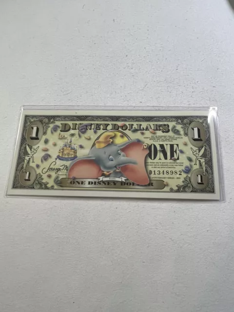 2005 Disney Dollar Dumbo with Barcode from Disney World