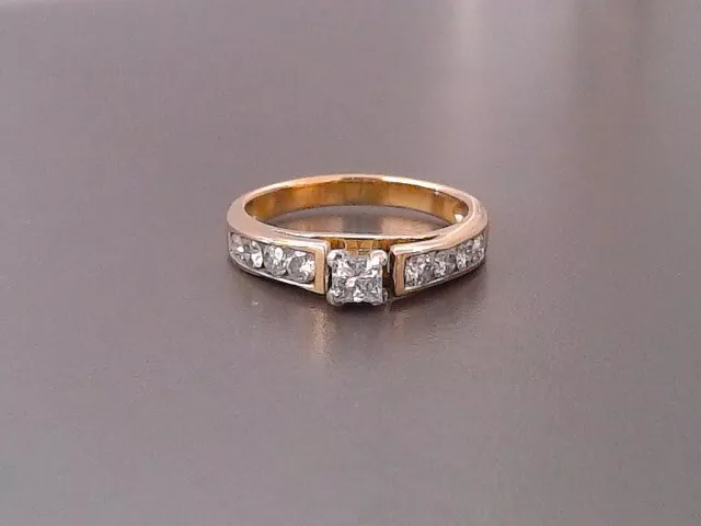Lady's Diamond Engagement Ring 9 Diamonds .71 Carat T.W. 14K Yellow  (CP7024395)