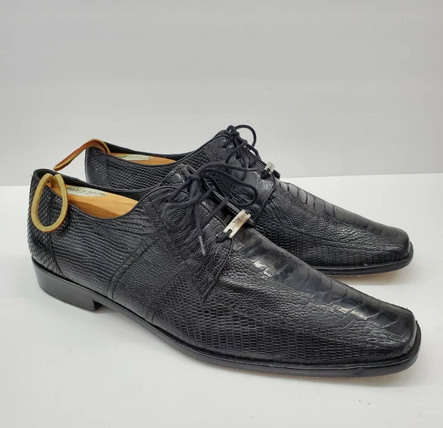 BELVEDERE FLORENCE MENS Black Genuine Ostrich Oxfords Dress  display picture 3
