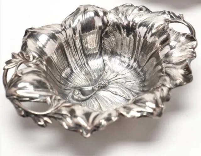 Reed and Barton Sterling Silver Nut Dish Les Cinq Fleurs - Orchid