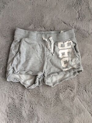 Girls Age 9-10 Years Grey Elasticated Waist Hot Pant Style Shorts By H&M