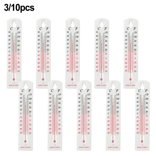 Hohe Qualität Thermometer Analog 3/10 Teilig Zuhause Drinnen/draußen Ersatz