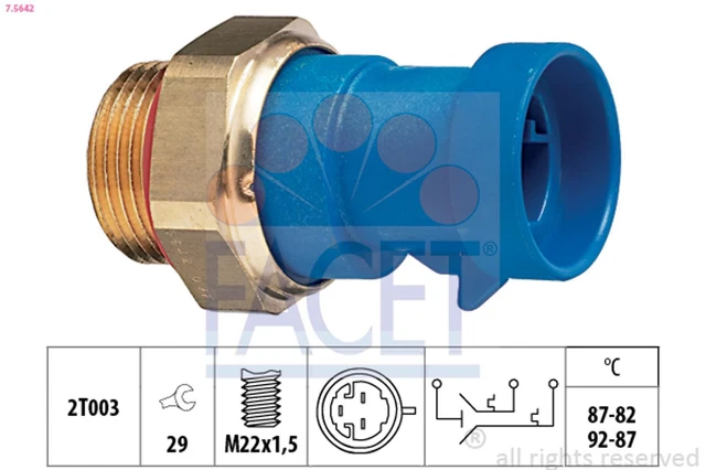 Interruttore termico interruttore temperatura ventola radiatore Made in Italy - OE Equiva 7.5642