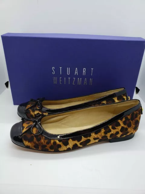 Stuart Weitzman Shoestring Leopard Ballet Sandals Flats Size 5