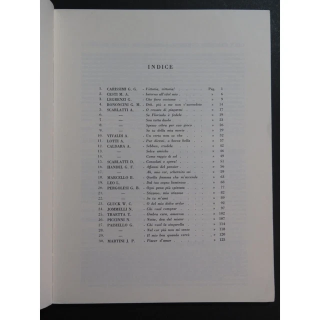 Arie Antiche ad una Voce 30 Pièces Chant Piano 1989 3