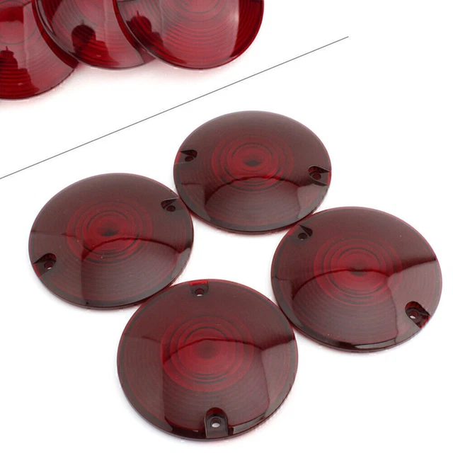 4 pz copertura luce segnale di svolta ABS obiettivo rosso per Harley Davidson Electra Glide
