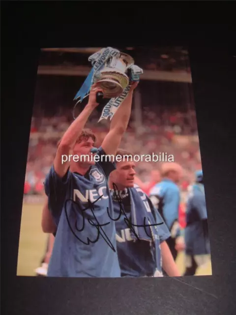 Everton Fc 1995 Fa Cup Final Duncan Ferguson Signed Pre-Print Photograph