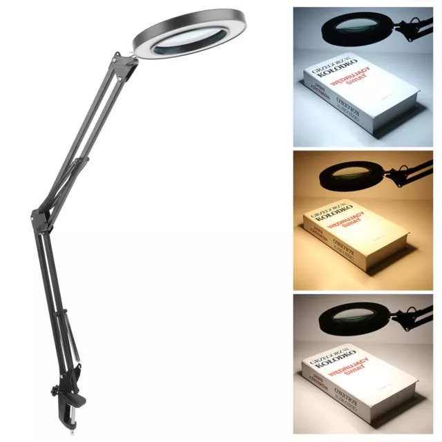 02 015 LED Magnifying Lamp Easy To Install Adjustable Height Magnifying